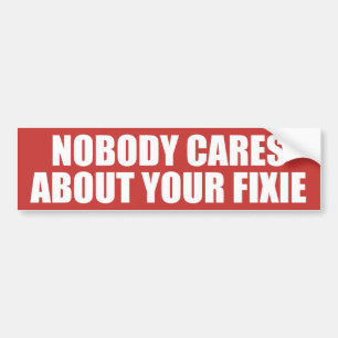 Niemand Maakt Zich Zorgen Over Je Fixie Bumpersticker