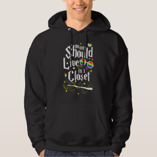 niemand mag in een kast leven lgbt gay pride 6 hoodie