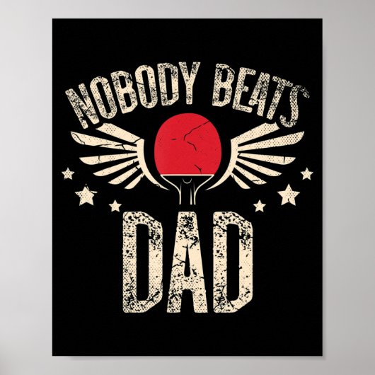 Niemand slaat pap voor een pingpong Player Table t Poster (Voorkant)