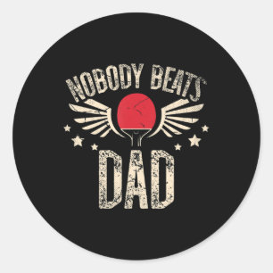 Niemand slaat pap voor een pingpong Player Table t Ronde Sticker
