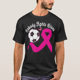 Niemand vecht alleen tegen roze Football T-shirt