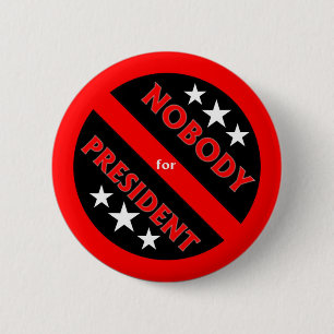 Niemand voor de knop President Ronde Button 5,7 Cm