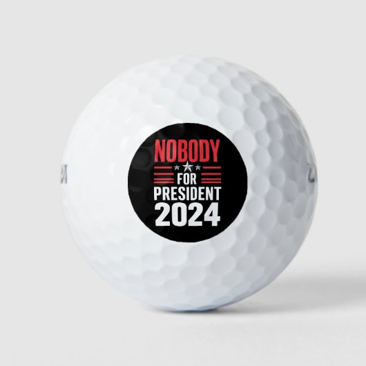Niemand voor President 2024 Politieke Verkiezingen Golfballen (Voorkant)