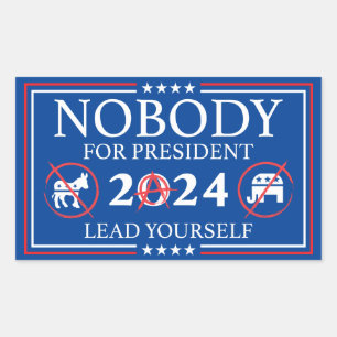 Niemand voor President, anarchie sticker