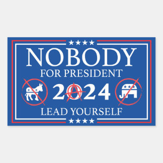 Niemand voor President, anarchie sticker