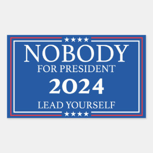 Niemand voor President sticker