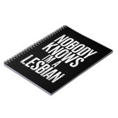 Niemand weet dat ik een lesbische grappige gay pri notitieboek (Linkerzijde)