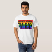 Niemand weet dat ik Gay ben T-shirt (Voorkant volledig)