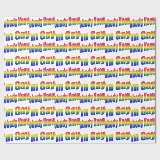 Niemand weet dat ik Gay Rainbow ben Cadeaupapier (Vlak)