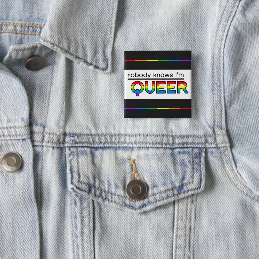 "Niemand weet dat ik homo ben" Button (In situ)