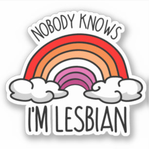 Niemand Weet dat ik Lesbisch ben Sticker