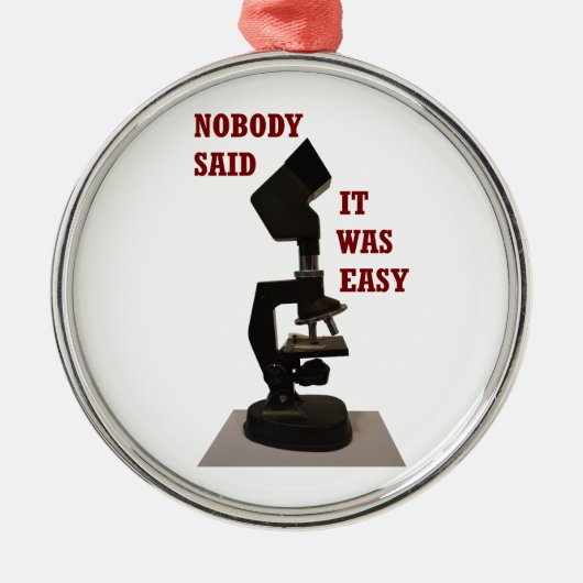 Niemand zei dat het makkelijk was metalen ornament (Voorkant)