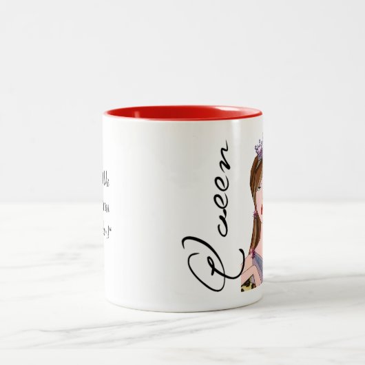 "Niemand zei dat je me leuk moest vinden" Tweekleurige Koffiemok (Center)