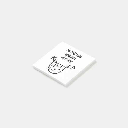 "Niemand ziet op wie je stemt" Post-it® Notes (Schuin)