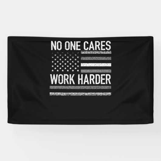 Niemand zorgt ervoor dat de Motivatie workout Gym Spandoek (Horizontaal)