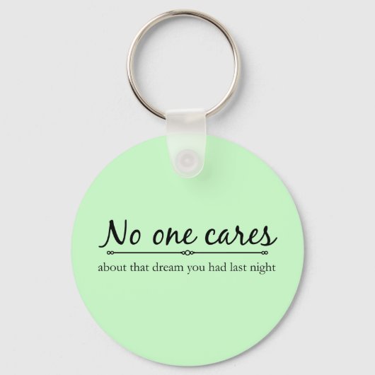 Niemand zorgt voor Sleutelhanger (Voorkant)