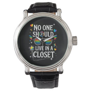 Niemand zou in een kast moeten wonen LGBTQ Homosek Horloge