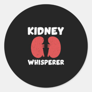 Nier Fluisteraar Grappige Dialyse Verpleegkundige  Ronde Sticker