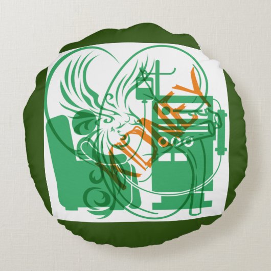 Nierdialyse Pillow Rond Kussen (Achterkant)