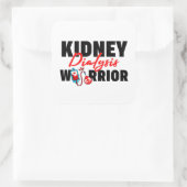 Nierdialyse Warrior Nierontvanger Vierkante Sticker (Tas)