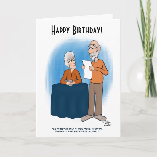 Nieren Kaart Folded Birthday Kaart (Voorkant)