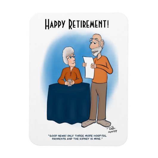 Nieren Kaart Folded Retirement Kaart Magneet (Verticaal)