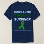 Nieren Lever Transplant Overlevende nierorgaanziek T-shirt (Design voorkant)