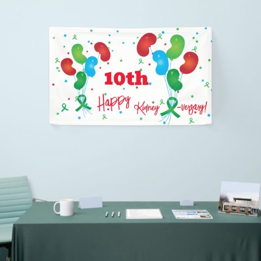 Nieren Transplant Jubileum Party Banner (Beurs)