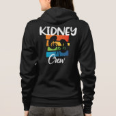 Nierkanker Dialyse Nurse Nephrology Kidney Squad Hoodie (Achterkant)