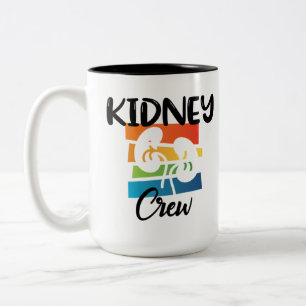 Nierkanker Dialyse Nurse Nephrology Kidney Squad Tweekleurige Koffiemok