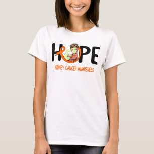 nierkanker krijger hoop op oranje lint t-shirt