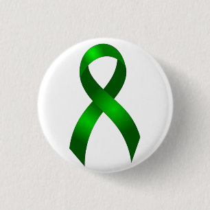Nierkanker   Leverkanker   Groen lint Ronde Button 3,2 Cm