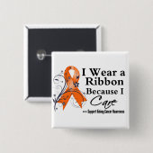 Nierkanker Lint omdat ik om v2 geef Vierkante Button 5,1 Cm (Voorkant /achterkant)