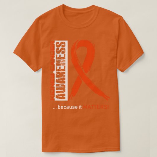 Nierkankerbewustzijn omdat het er hier toe doet t-shirt (Design voorkant)
