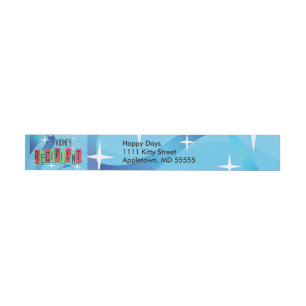 Nierontvanger, groen, rood, blauw adreslabel wikkel