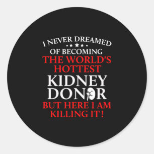 Niertransplantaat donor heetste chirurgie herstel ronde sticker