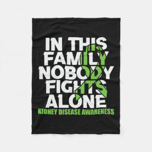 Nierziekte Bewustzijn Ribbon Family Niemand Vechte Fleece Deken
