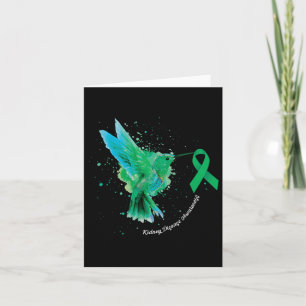 Nierziekte Bewustzijn Zonnebloem Kolibrie Gift Kaart