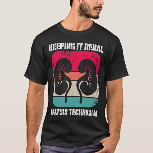 Nierziekte dialyse technicus houdt het renaal t-shirt (Voorkant)