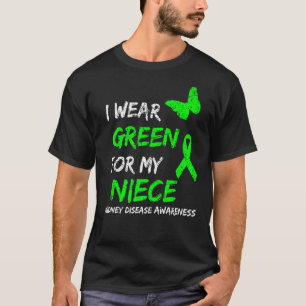 Nierziekte Ik Draag groen voor mijn nichtlint T-shirt