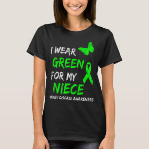 Nierziekte Ik Draag Groen Voor Mijn Niece Lint T-shirt