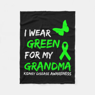 Nierziekte Ik Draag groen voor mijn oma lint Fleece Deken