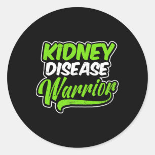 Nierziekte ontwerp Krijger Gift Ronde Sticker