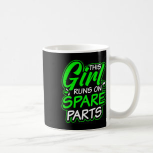 Nierziekte Ontwerp Meisje loopt op Spareparts Gift Koffiemok