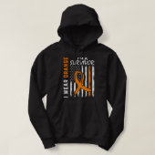 Nierziekte Oranje lint regenboog gebleekte nier Hoodie (Design voorkant)