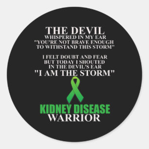 Nierziekte Ribbon Warrior Awareness Faith Ronde Sticker