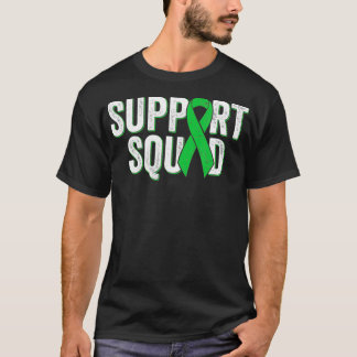 Nierziekte Support Squad Groene Bewustzijnsribbel T-shirt