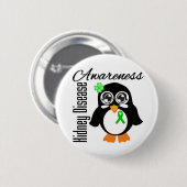 Nierziekte Voorlichting Penguin Ronde Button 5,7 Cm (Voorkant /achterkant)