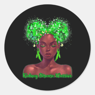 Nierziekte Warrior Melanine Awareness Ronde Sticker