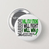 Nierziekte Warrior Ronde Button 5,7 Cm (Voorkant /achterkant)